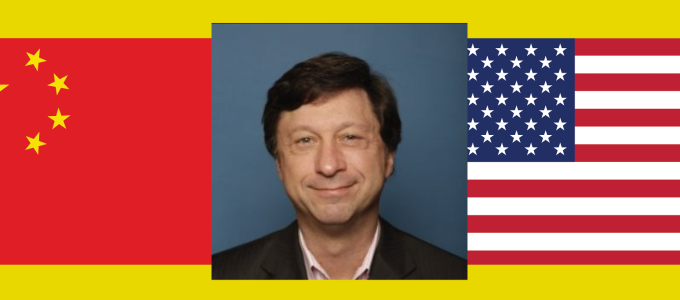 Image - the speaker and flags of China and the United States